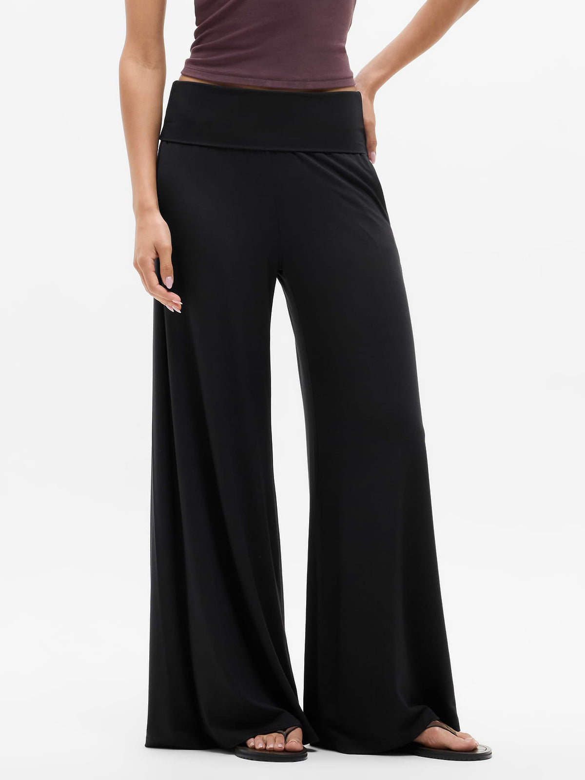 Dream Drape Mid Rise Pant - Black