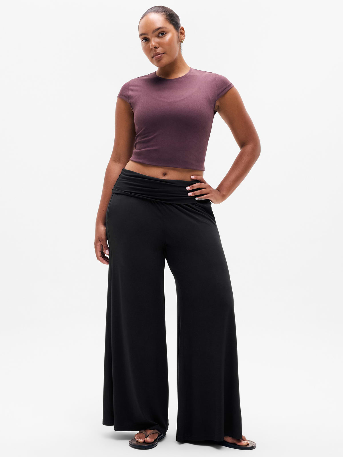 Dream Drape Mid Rise Pant - Black