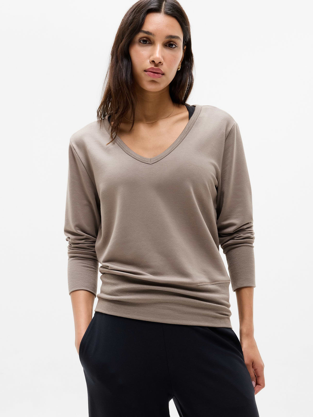 Coaster Luxe V-Neck Sweatshirt - Umber