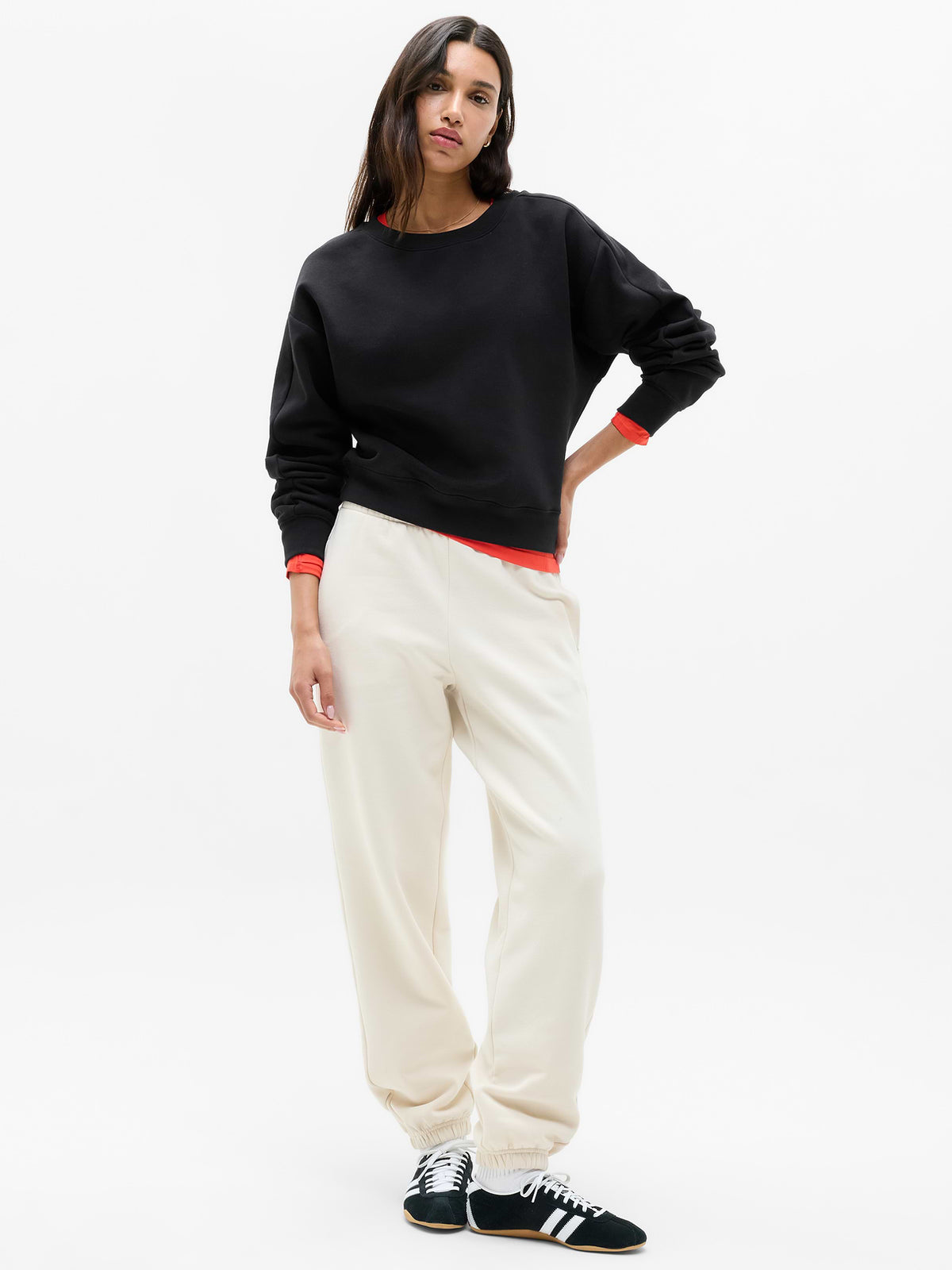 Forever Fleece Classic Crew Sweatshirt - Black
