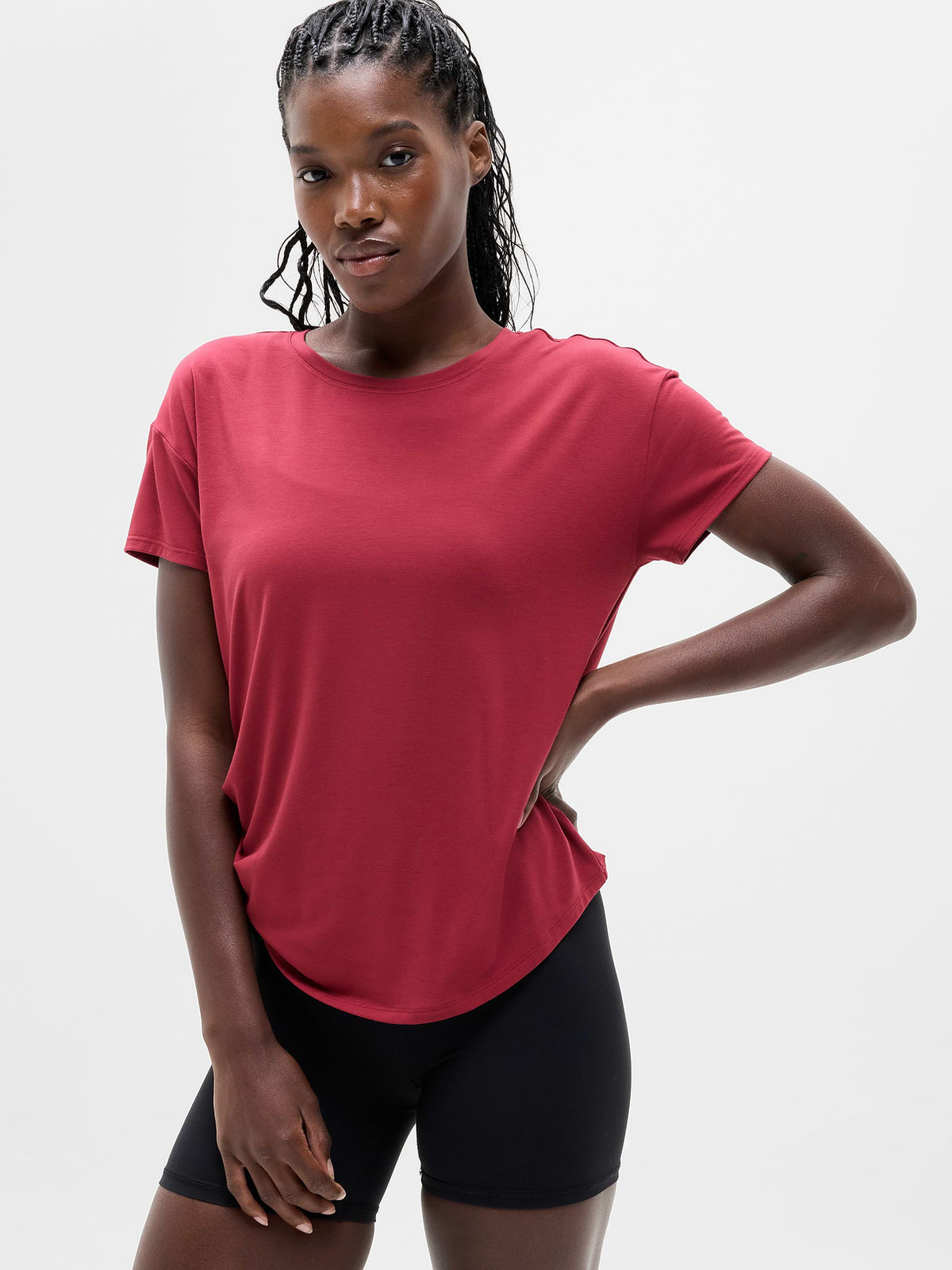 Move With Ease Tee - Decadent Red