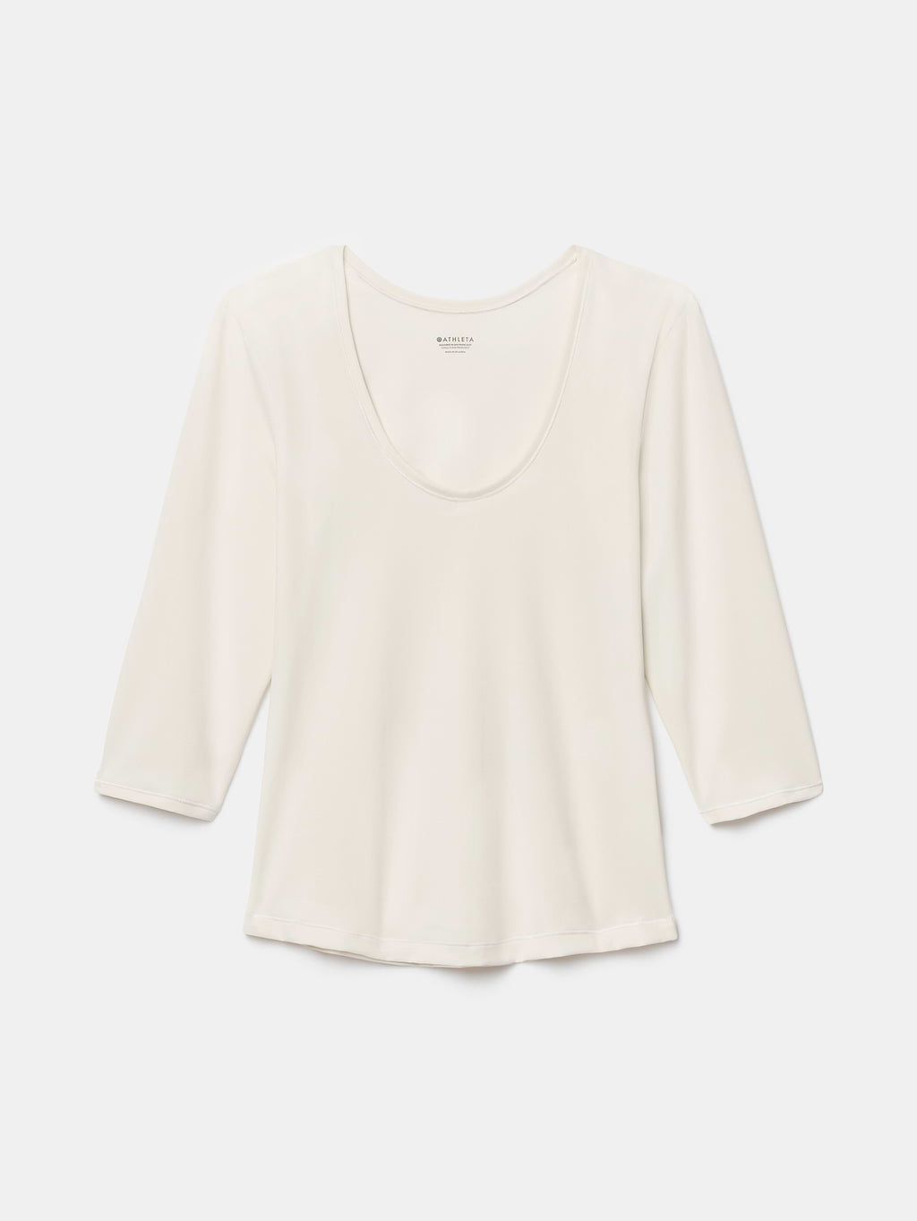 Bodymove Scoop Midi Sleeve Tee - Bone