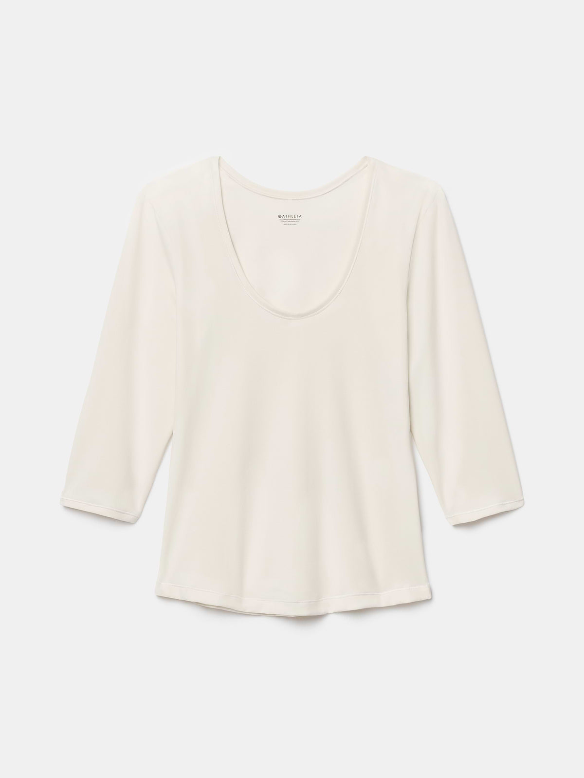 Bodymove Scoop Midi Sleeve Tee - Bone