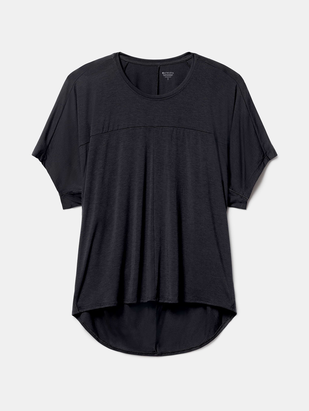 Move With Ease Draped Tee - Black