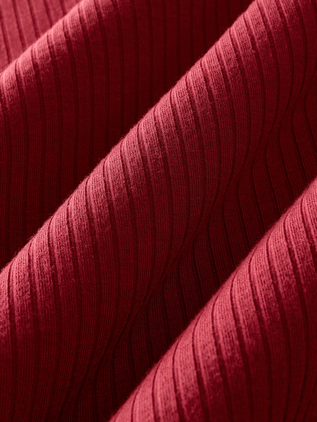 Perfect Rib Boatneck Tee - Decadent Red