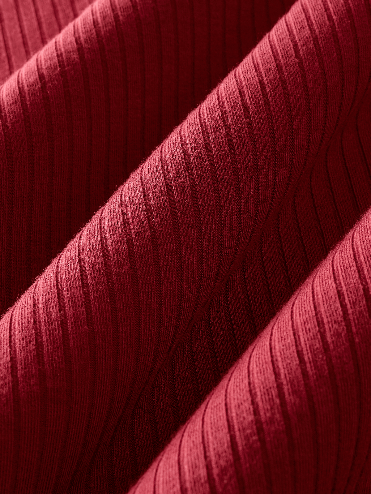 Perfect Rib Boatneck Tee - Decadent Red
