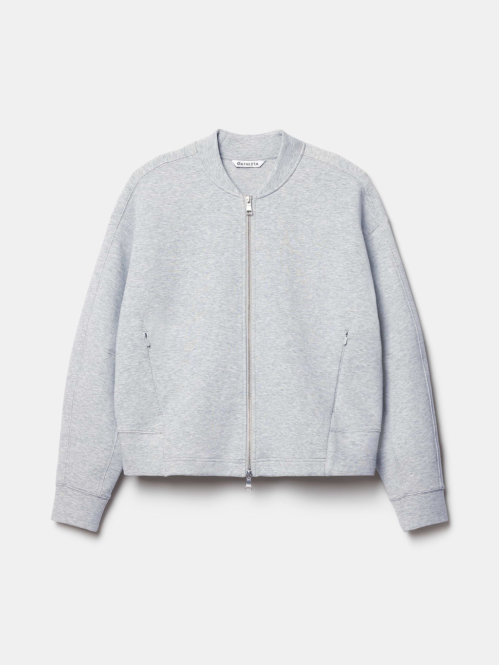 Form Knit Bomber Sweatshirt - Grey Heather