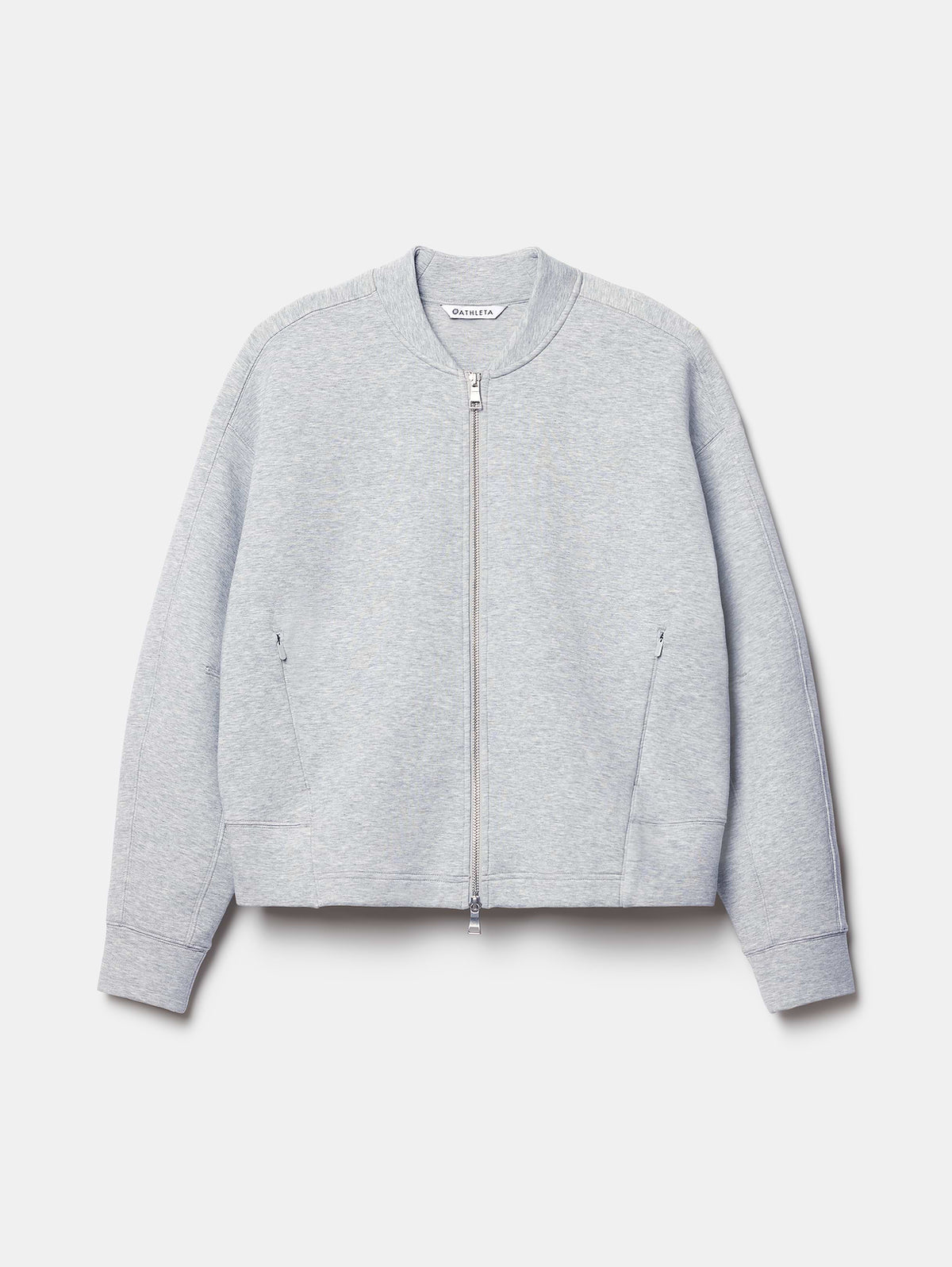 Form Knit Bomber Sweatshirt - Grey Heather