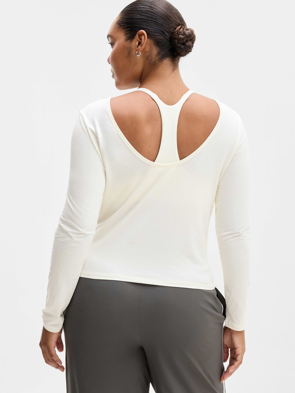 Foundation Scoop Back Top - Pearl