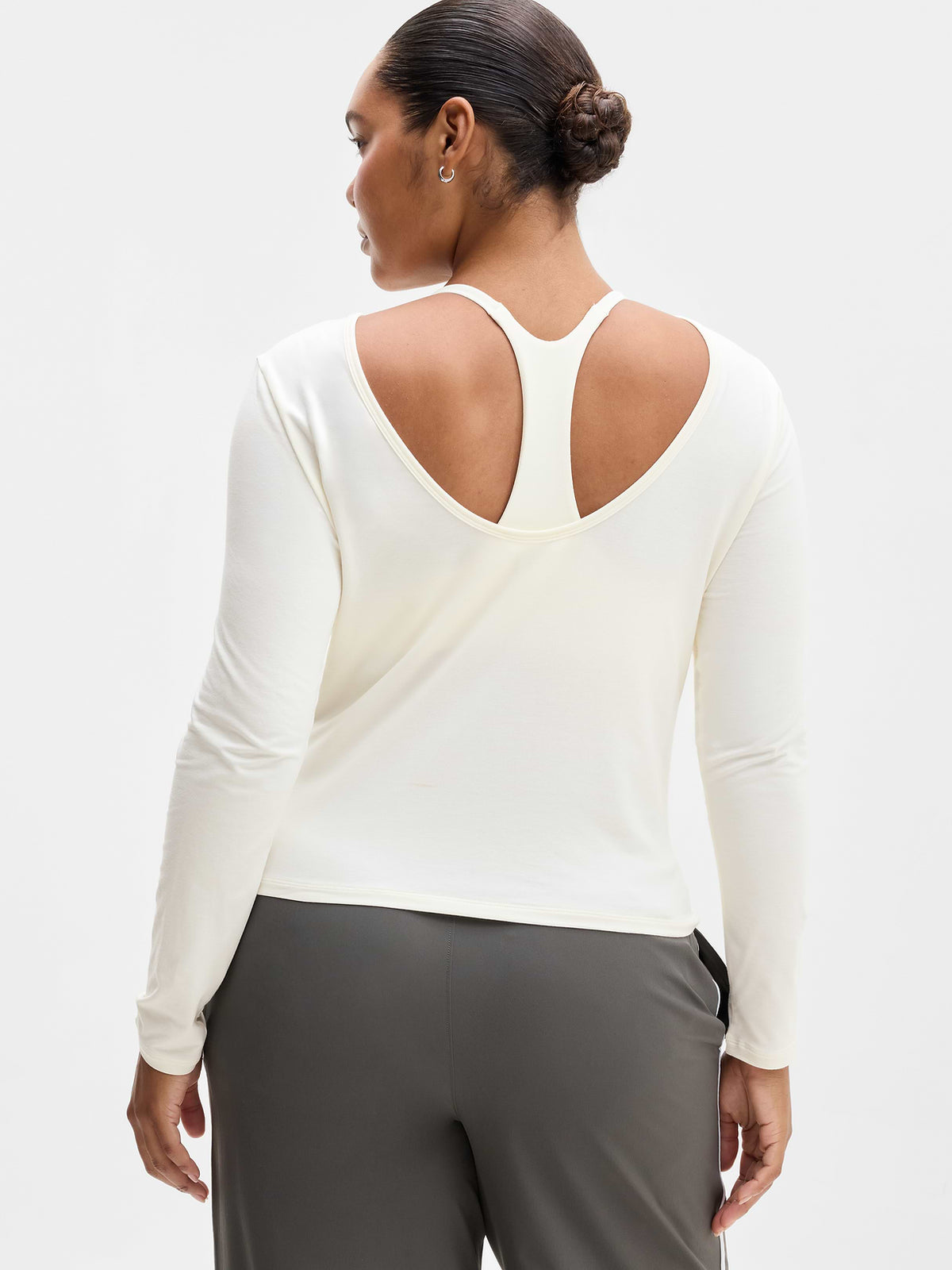 Foundation Scoop Back Top - Pearl