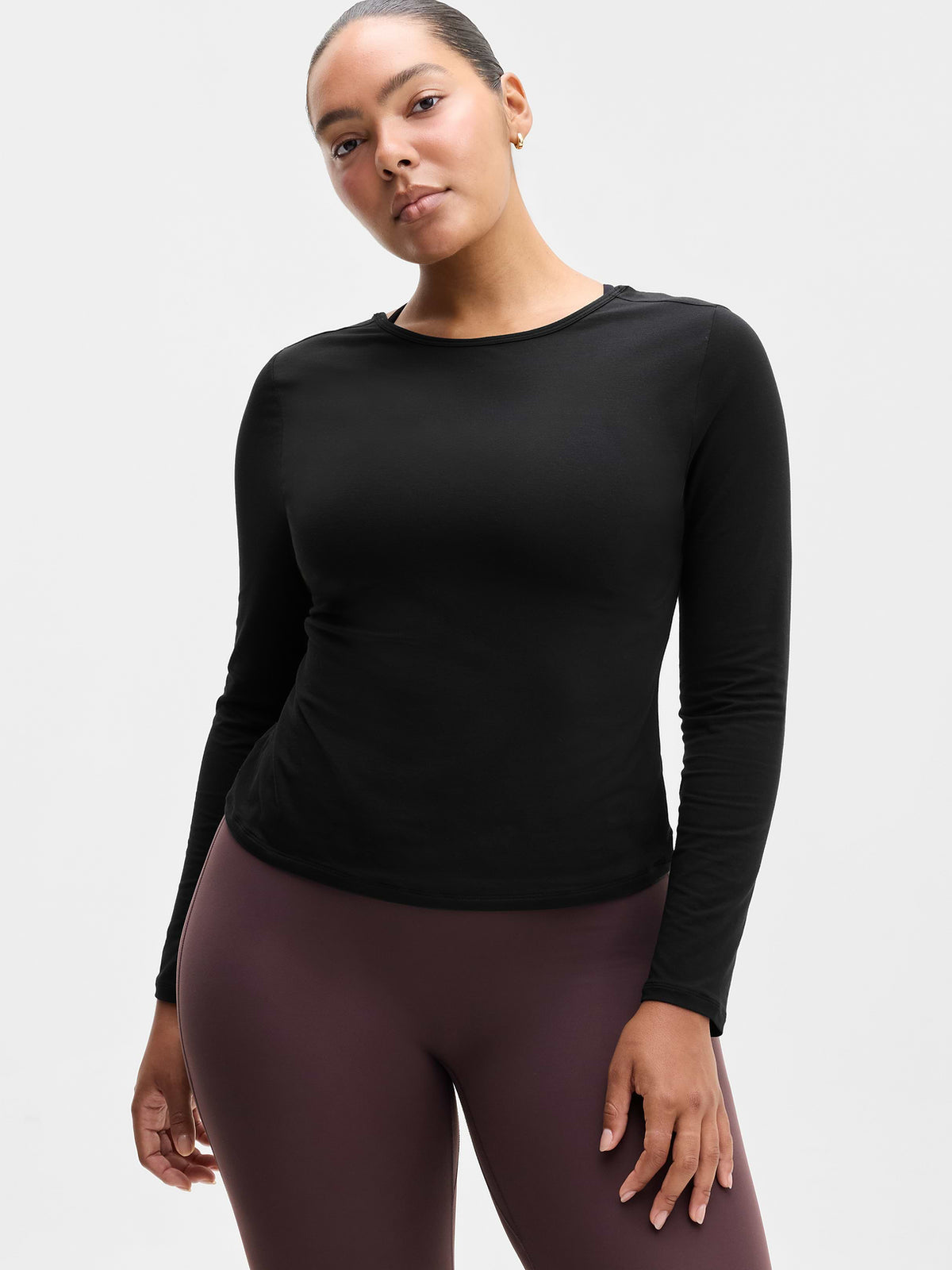 Foundation Scoop Back Top - Black