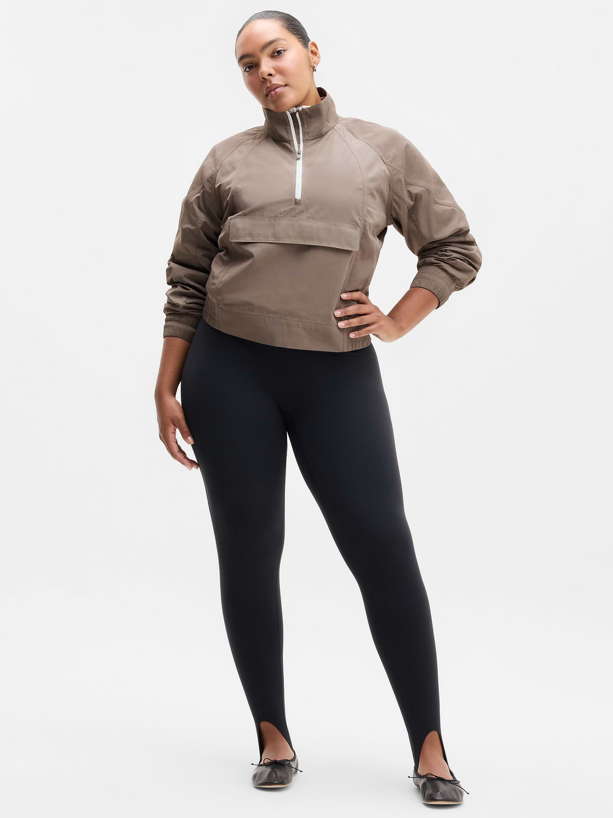 Half Zip Windbreaker - Umber