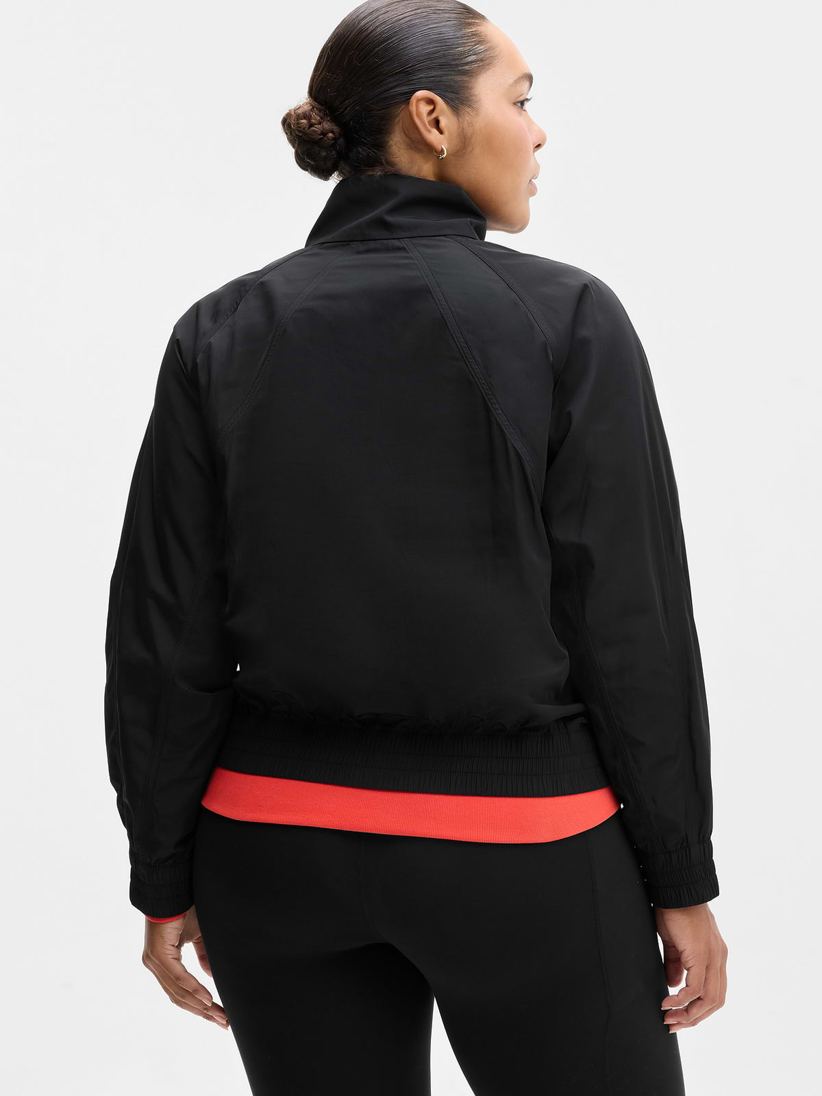 Half Zip Windbreaker - Black