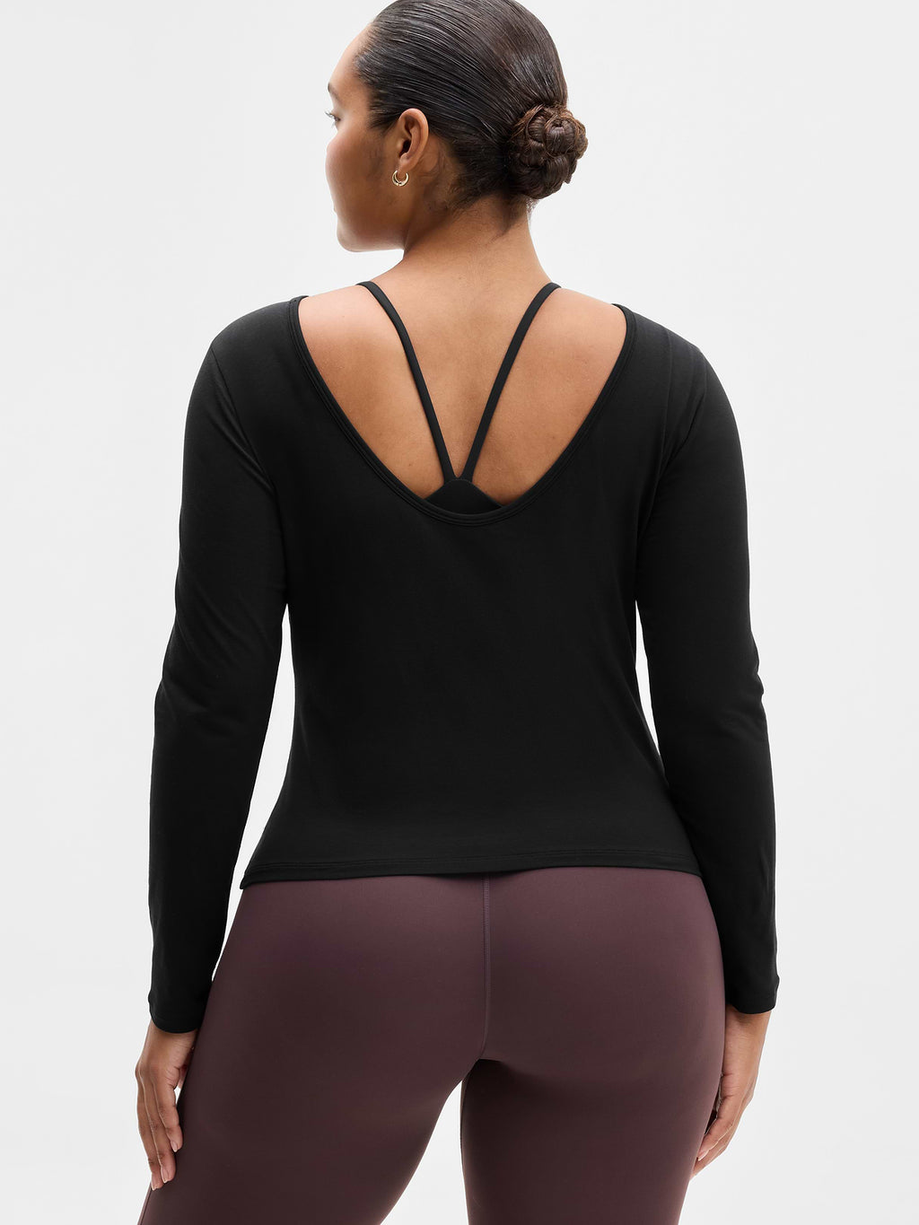 Foundation Scoop Back Top - Black