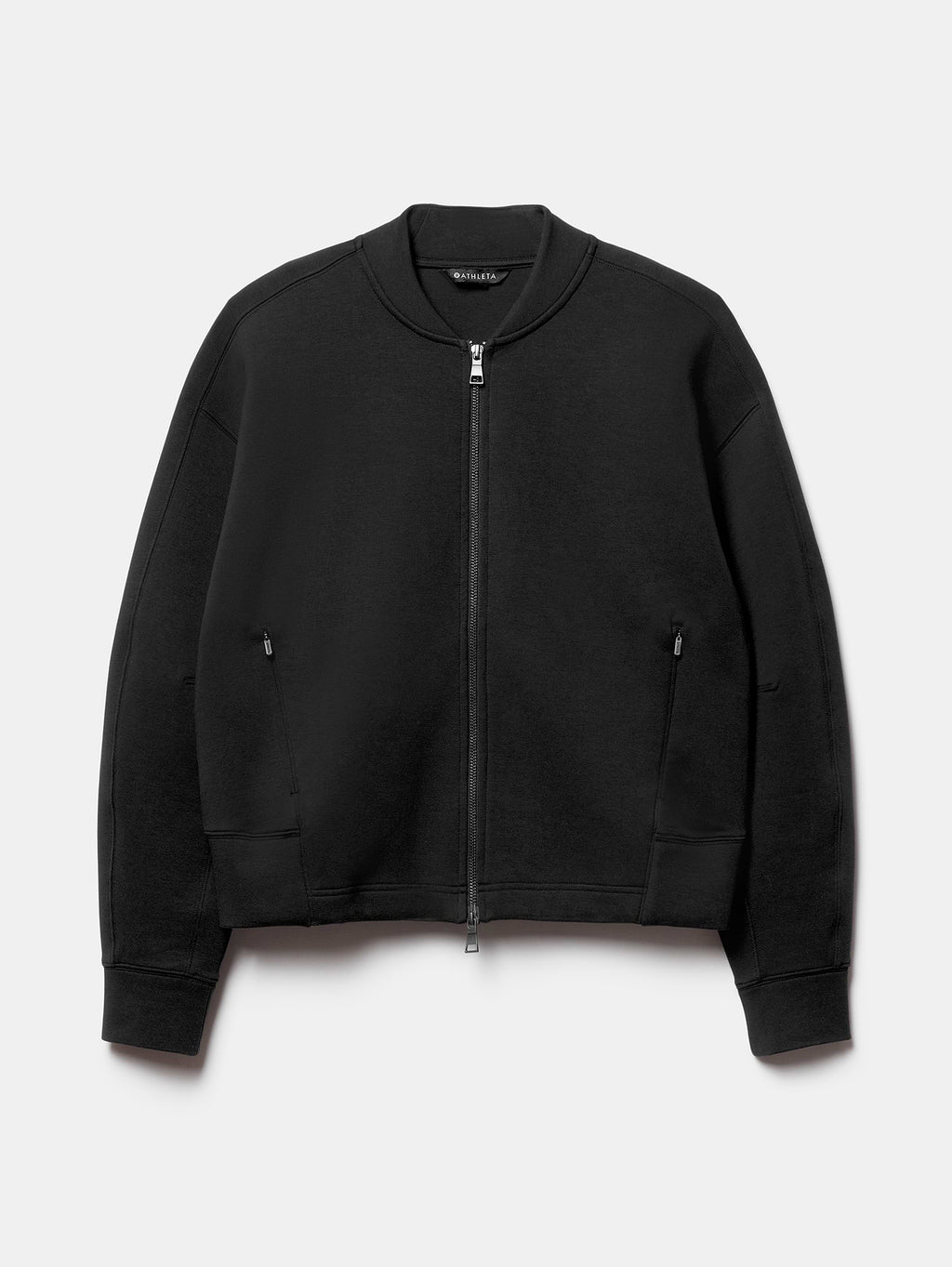 Form Knit Bomber Sweatshirt - Black