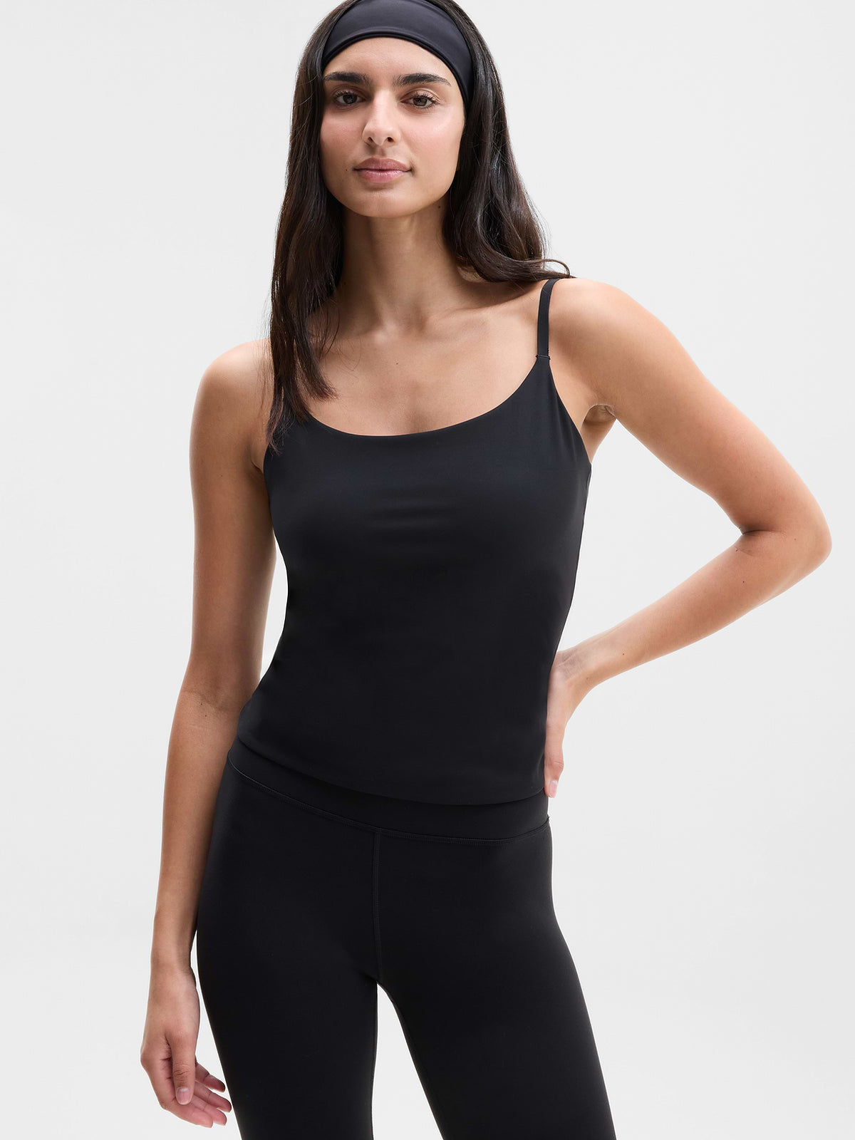 BodyMove Cami Built In Bra Tank - Black