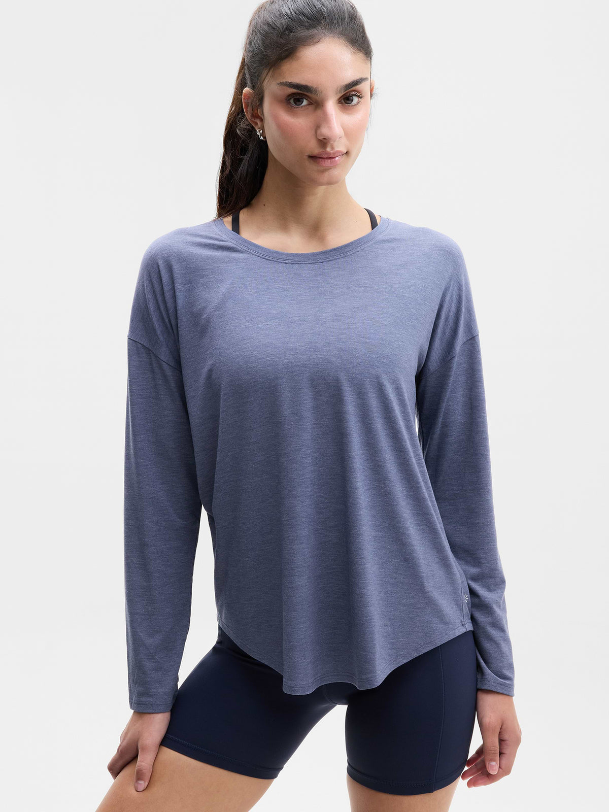 Move With Ease Top - Sail Heather