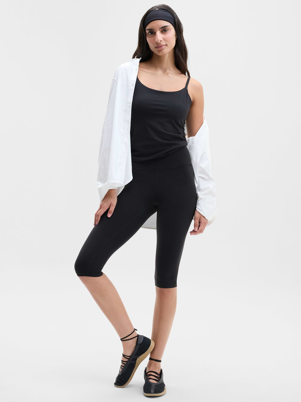 BodyMove Cami Built In Bra Tank - Black