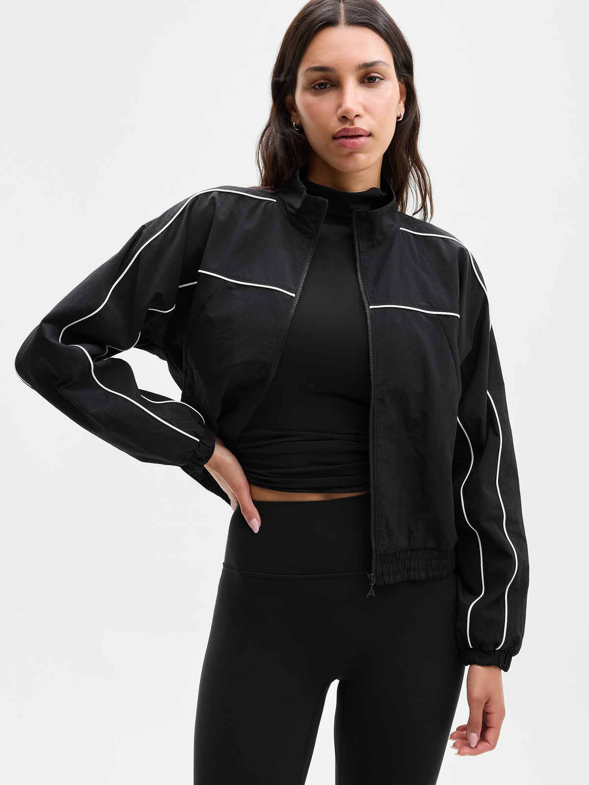 On The Move Track Jacket - Black/White