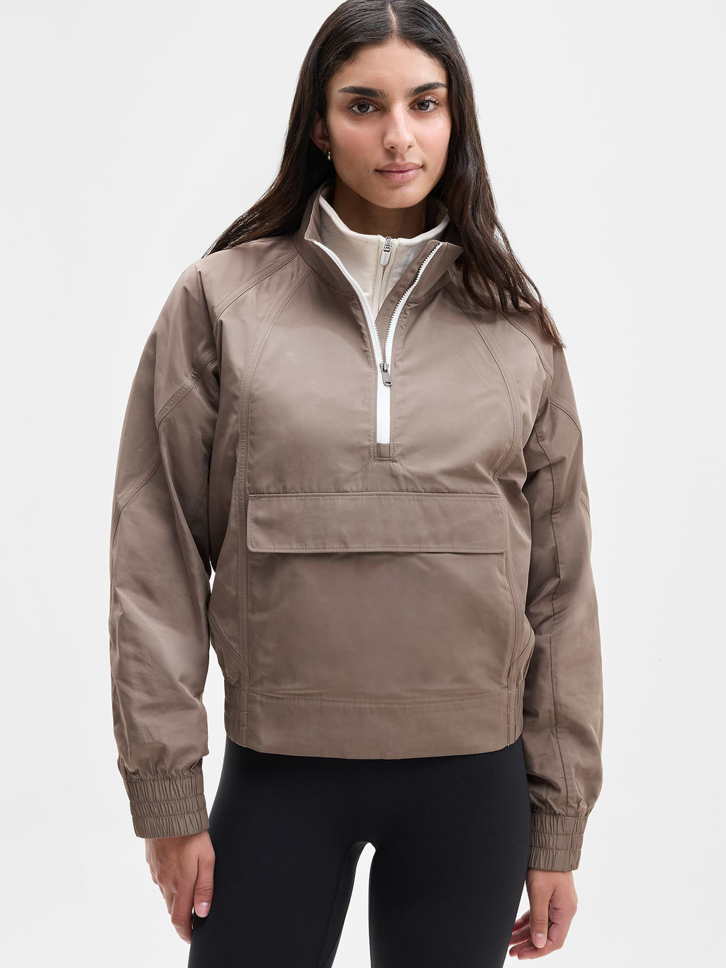 Half Zip Windbreaker - Umber