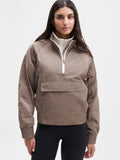 Half Zip Windbreaker - Umber