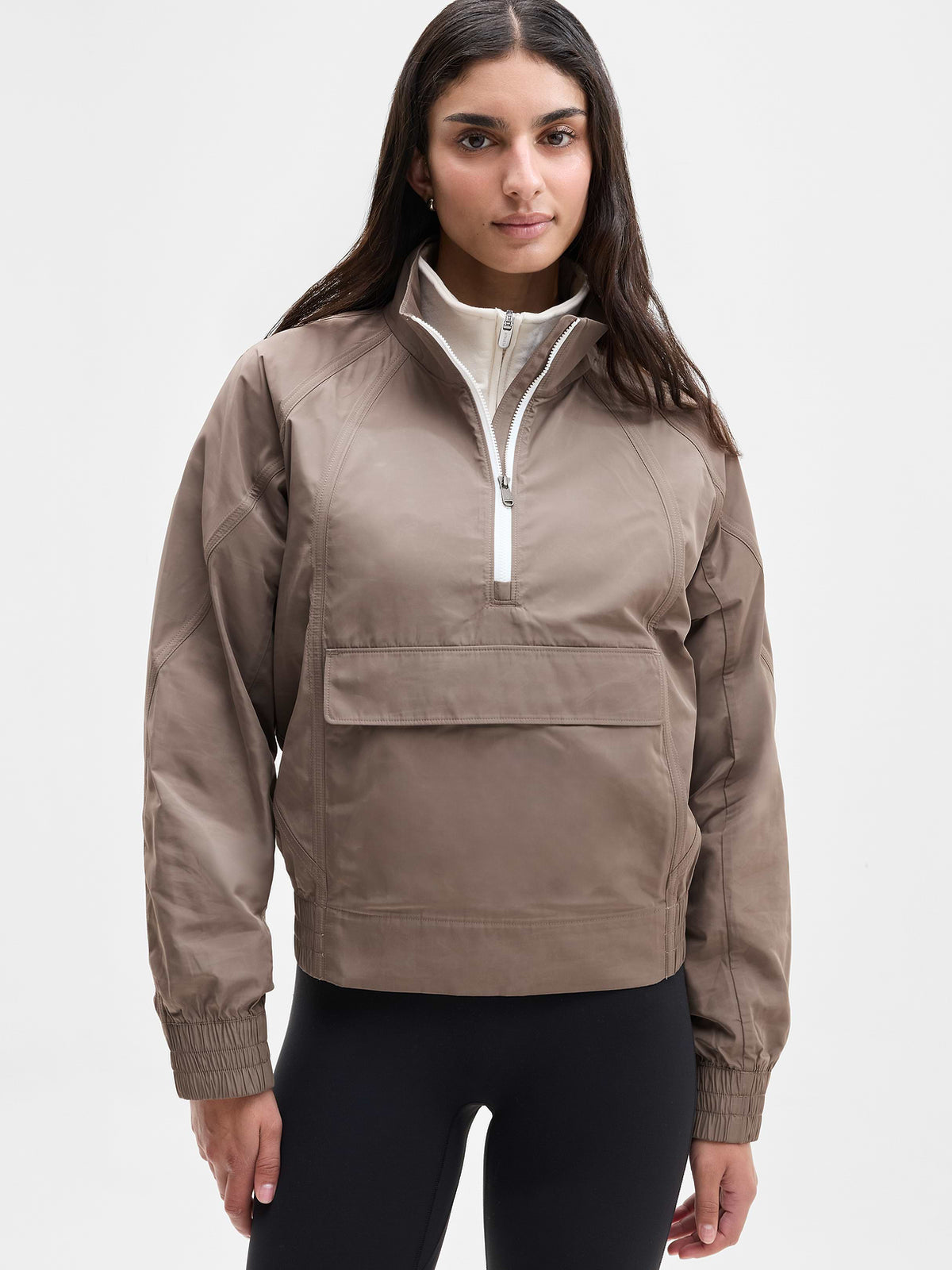 Half Zip Windbreaker - Umber