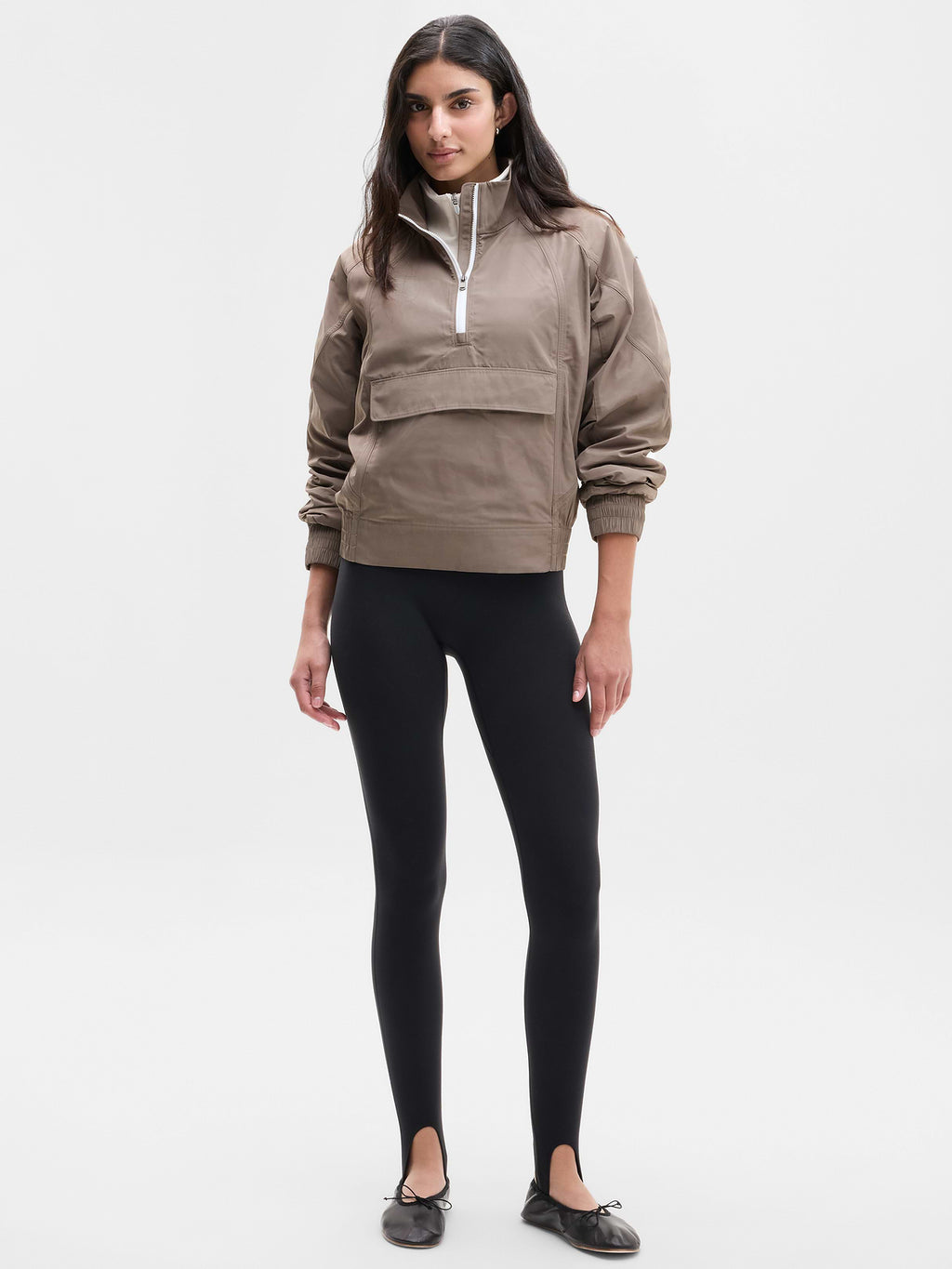 Half Zip Windbreaker - Umber