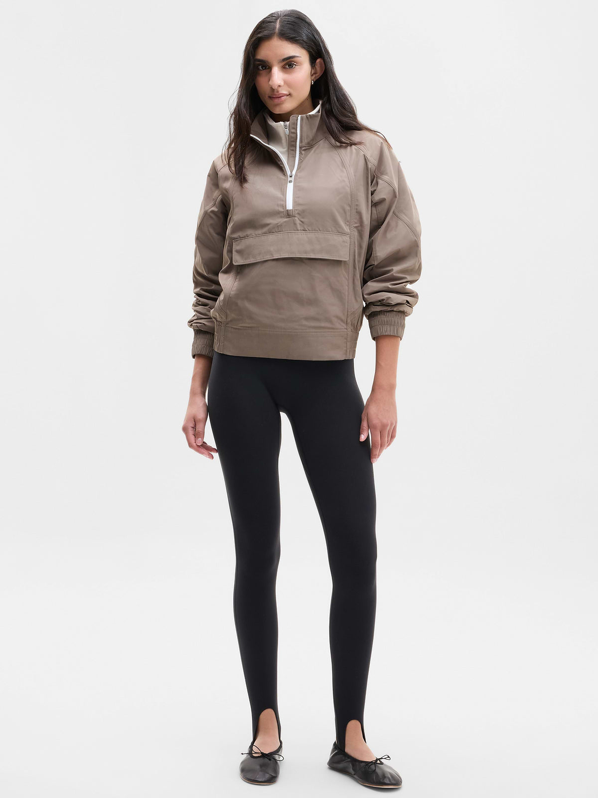 Half Zip Windbreaker - Umber