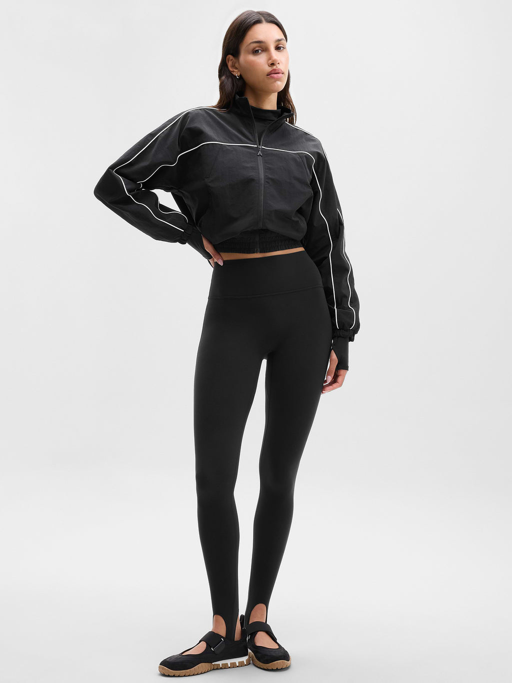 On The Move Track Jacket - Black/White