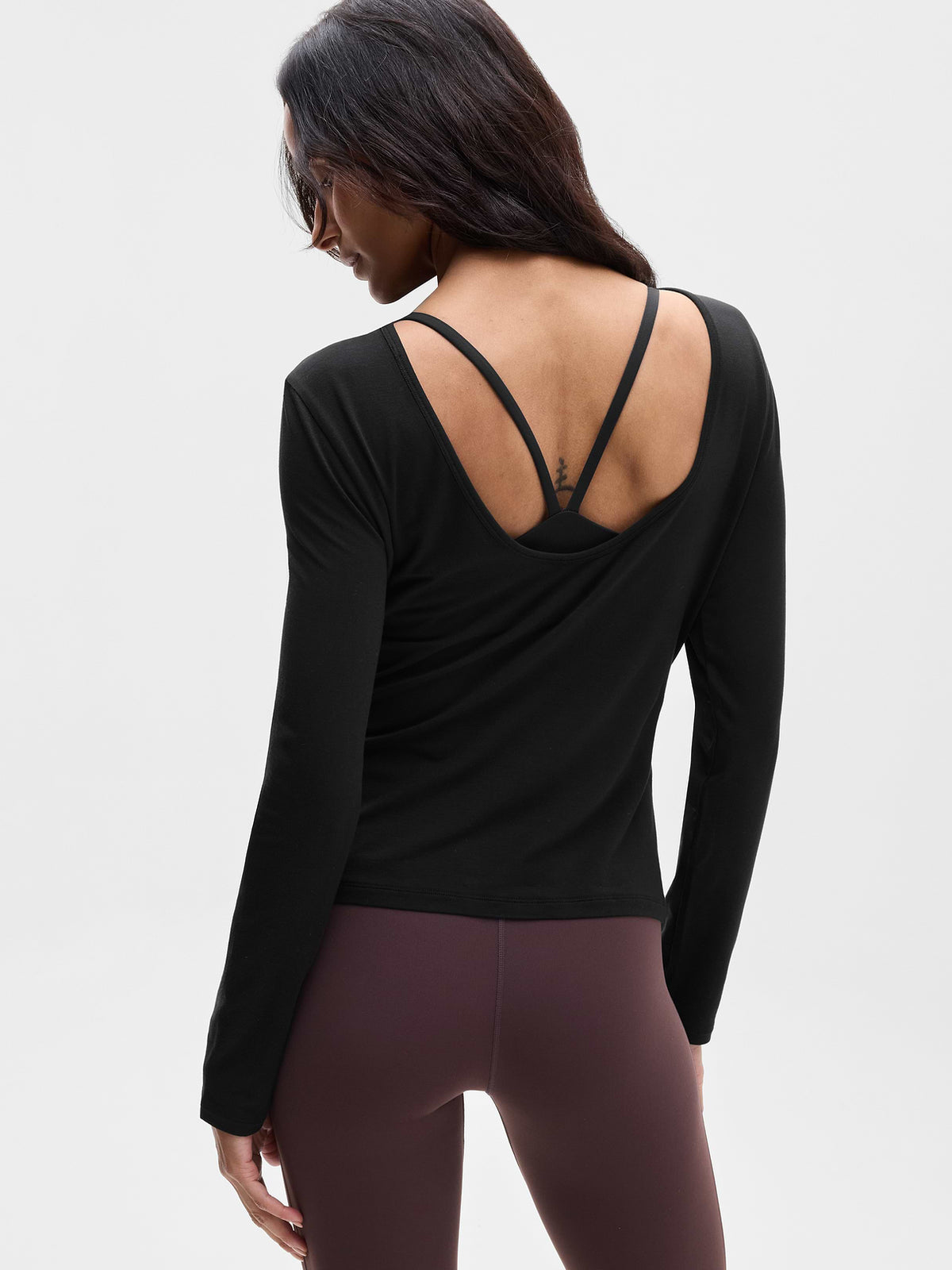 Foundation Scoop Back Top - Black