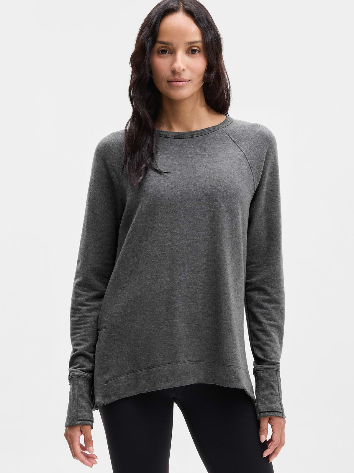 Coaster Luxe V-Neck Sweatshirt - Charcoal Grey Heather